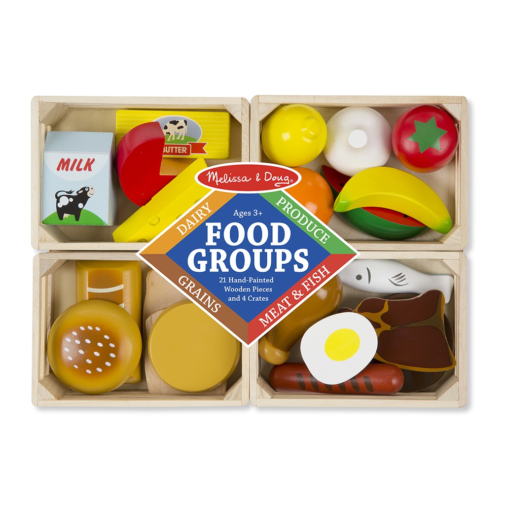 Melissa & Doug - Food Groups  ของเล่นบทบาทสมมติชุดอาหารจำนวน 21 ชิ้น