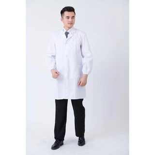 Doti ชุดแพทย์ เสื้อกาวน์ห้องแล็บ (แขนสั้น-แขนยาว) เสื้อกาวน์แพทย์ สำหรับห้องปฏิบัติการ