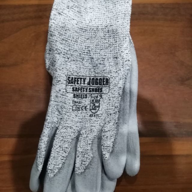 ถุงมือกันบาดระดับ​ 5 รุ่น​ 4543 SHIELD เบอร์​ 9​ : Safety​ Jogger (2 คู่)​