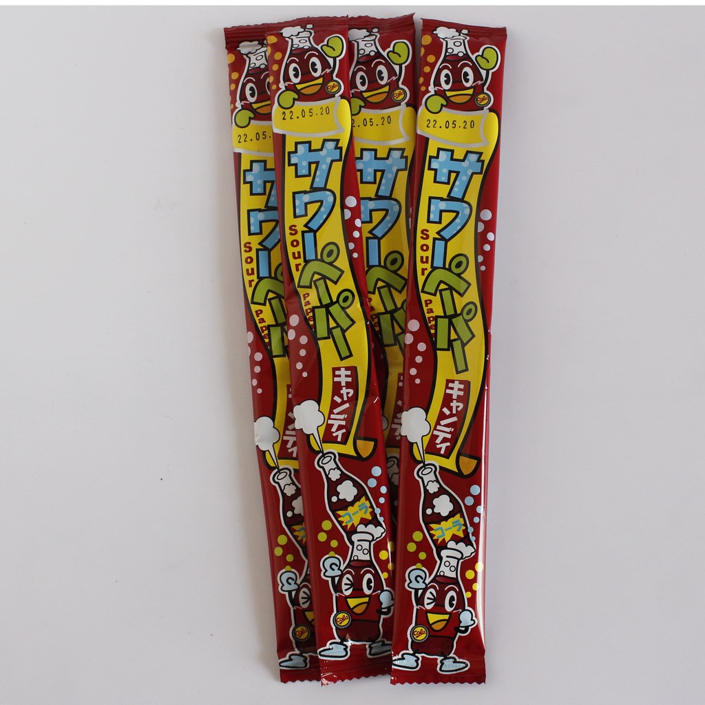 ส่งฟรี เยลลี่ไม้บรรทัด เยลลี่ผลไม้ เยลลี่ญี่ปุ่น -  Sour Paper Candy (แบ่งขาย) [โคล่า]