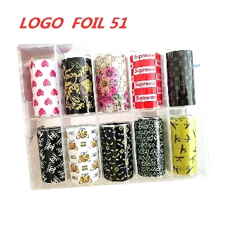 ฟอยล์ลอกลาย ฟอยล์ติดเล็บ ฟอยล์แต่งเล็บ LOGO FOIL 47