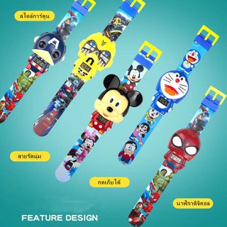 Hot Sale！รุ่นใหม่ ลายใหม่ นาฬิกาเด็ก นาฬิกาการ์ตูน นาฬิกาซุปเปอร์ฮีโร่​Children Kids Cartoon Watch Toys