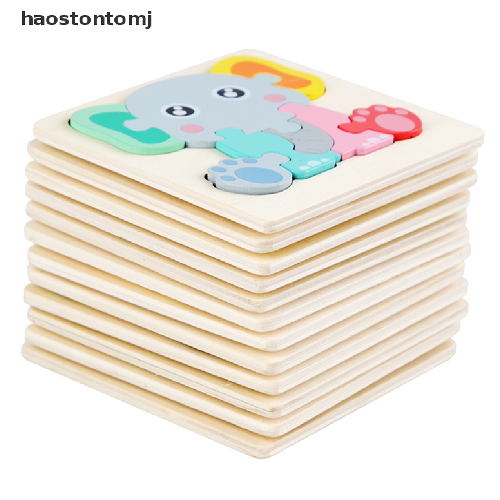 Wooden Puzzle Toys Kids Cartoon Animal Wood Jigsaw Puzzles Child Early ...
