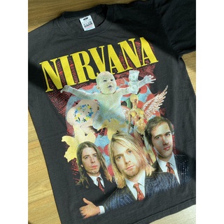 NIRVANA BOOTLEG - PROCLUB เสื้อยืด เสื้อวง เสื้อทัวร์ ลายเสื้อเนอร์วานา วงร็อค