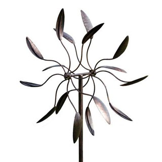 Evergreen Garden : EVG489044* กังหันลมตกแต่งสวน Twirler Powder Coated Metal Kinetic Garden Art