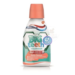 ✈️PRE-ORDER✈️ น้ำยาบ้วนปากสำหรับเด็ก Aquafresh Big Teeth Fluoride Mouthwash 6+ Years