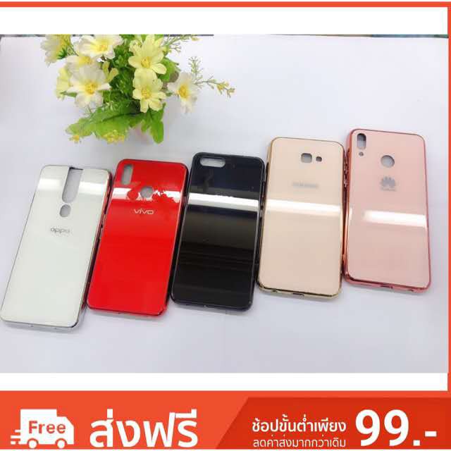 เคสกระจกเงาขอบนิ่มสำหรับ OppoF9、A3S、F7、F11pro VivoV15pro、V9、Y95、 Y9 2019、Y7 2019、Nova 3i、 A10、A30、A5