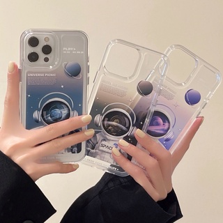 เคสโทรศัพท์มือถืออะคริลิค แบบแข็ง ลายนักบินอวกาศอวกาศ สําหรับ iPhone 11 13 promax