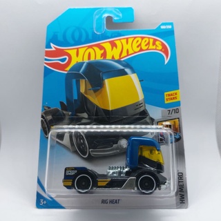 รถเหล็ก Hotwheels RIG HEAT สีน้ำเงิน (ib37)