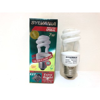 หลอดไฟ SYLVANIA MINI-LYNX SPIRAL 7W E27 ( แพค 6 ดวง )