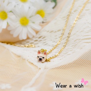 Necklace / สร้อย : French Bulldog (Cream) / เฟรนช์ บูลด็อก สีครีม