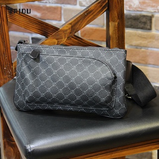 TAIDU กระเป๋าผู้ชาย Crossbody กระเป๋าตรวจสอบกระเป๋าสะพายกระเป๋าหน้าอกสบายๆ F Anny แพ็ค