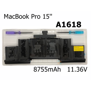 Battery รุ่น A1618 ของแท้ (สำหรับ Pro 15" Retina Mid 2015 A1398 ) แบตเตอรี่ Laptop Battery Original