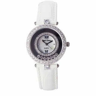 Royal Crown นาฬิกาผู้หญิง รุ่น 3628 สีขาว  (แถมแหวนเพชร CZ &amp; ต่างหูพลอยแท้)