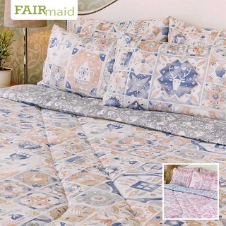FAIRmaid เซ็ทเครื่องนอน(6/4ชิ้น) ลาย Nordkapp สำหรับเตียงขนาด 6/5/3.5ฟุต(ผ้าปู ผ้านวมเย็บติด ปลอกหมอนและปลอกหมอนข้าง)