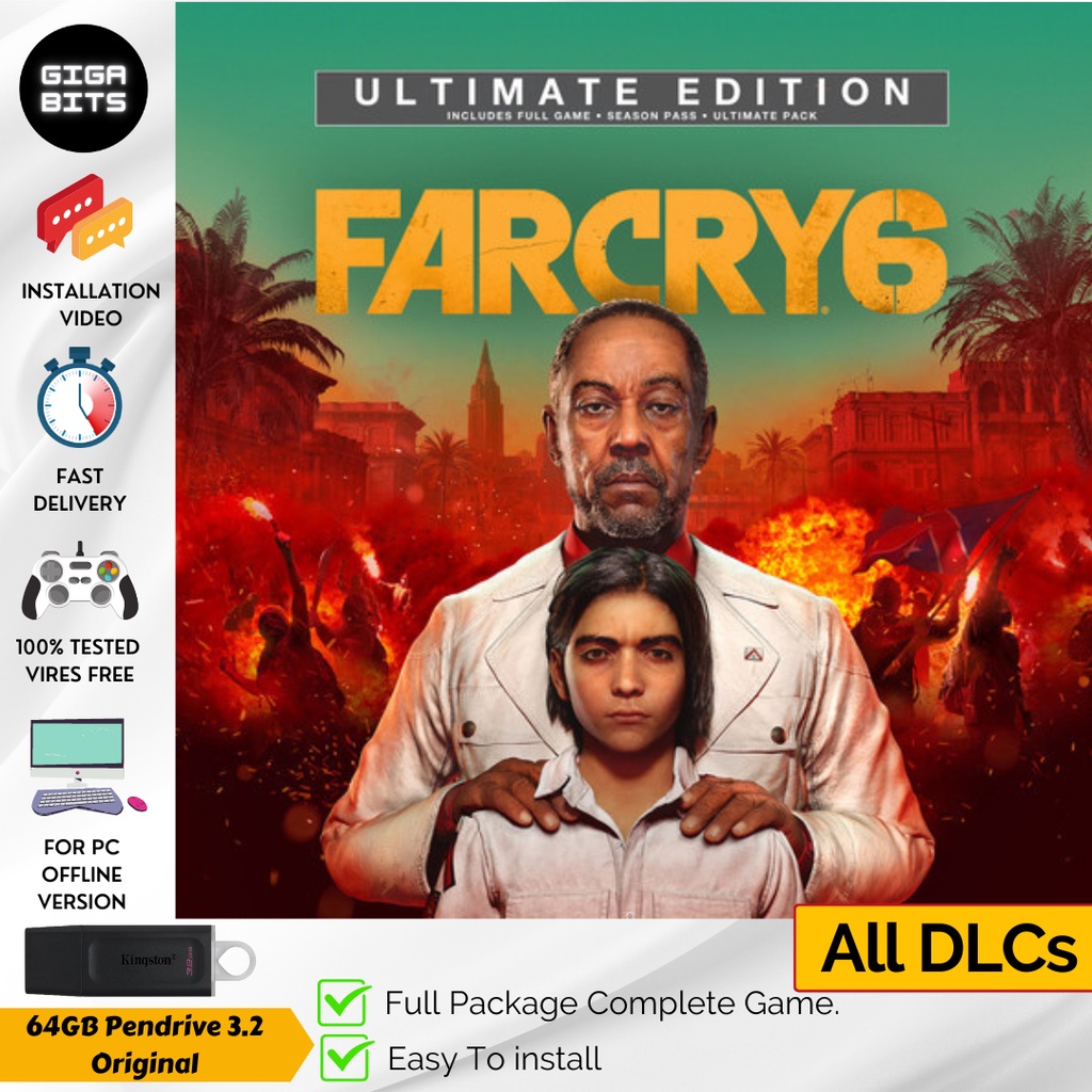Far Cry 6 Ultimate Edition [ v1.5.0 + DLC ทั้งหมด + HD] เกมพีซี Pendrive 64GB action เกม gta