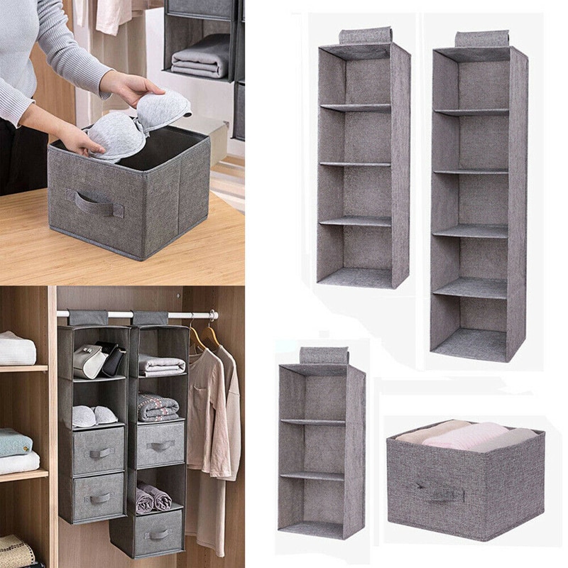 Wardrobe Hanging Storage Bag Interlayer Drawer Type Clothes Hangers ...