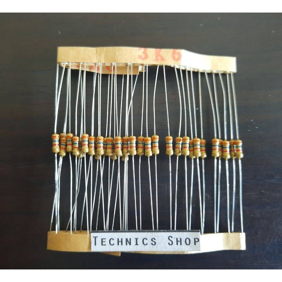 ตัวต้านทาน 3.6Kโอห์ม 1/4W จำนวน 20 ตัว Resistor 3.6 KOhm 20 pcs.