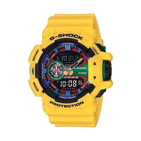 MK Casio G-Shock ​นาฬิกาข้อมือ สีเหลือง สายเรซิ่น รุ่น GA-400-9A