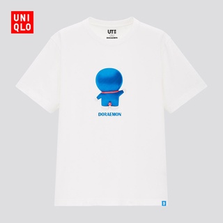 เสื้อยืดสีขาวDORAEMON เสื้อยืดแขนสั้นลายโดราเอมอน ( 431738 Uniqlo )S-4XL