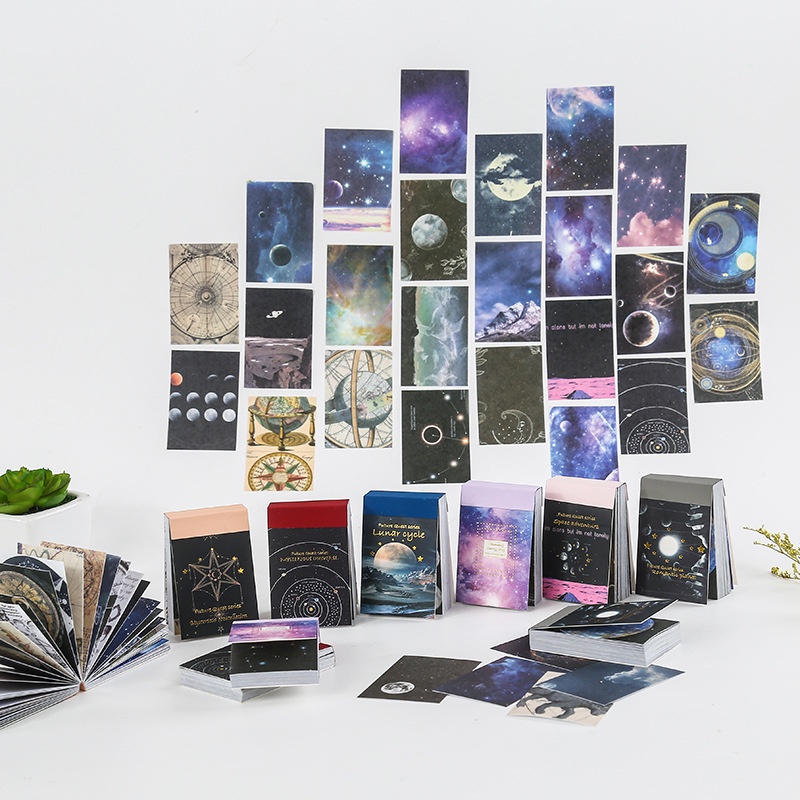 50 ชิ้น Vintage ดาราศาสตร์สติกเกอร์ Space Galaxy Planets Universe Washi สติกเกอร์ความงามสติกเกอร์ตกแต่งสําหรับอัลบั้มสมุดภาพ