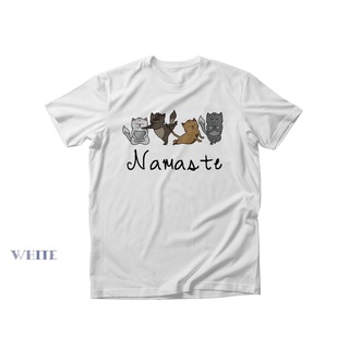 [S-5XL] Namaste Kitties! เสื้อยืด พิมพ์ลาย If Cats And Yoga Are Two Of Your Favourite Things ตลก สําหรับผู้ชาย