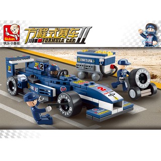 ProudNada Toys ของเล่นเด็กตัวต่อเลโก้รถแข่ง F1 Sluban F1 FORMULA 196 PCS B0351