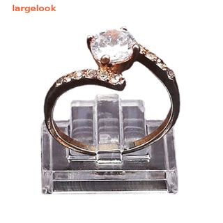 [largelook] 10PCS Transparent Finger Ring Display Stand Holder Jewelry Tray Ring Plastic Showcase