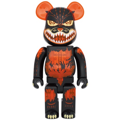 (ของแท้) Bearbrick Godzilla VS Destroyer Version Godzilla Clear Orange 1000% แบร์บริค Be@rbrick by M