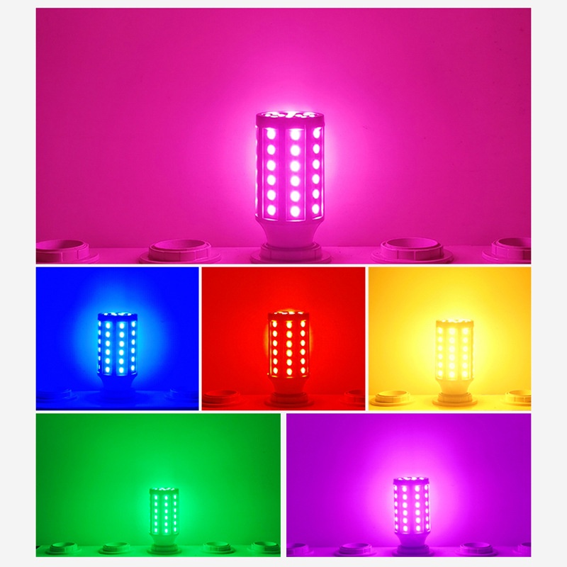 หลอดไฟ Led E27 แบบเกลียว 5W 10W 15W 20W 30W 40W 60W สีชมพู สีม่วง สีชมพู สีแดง สีฟ้าไอซ์บลูไลท์ สีทอง สีเขียว ประหยัดพลังงาน สําหรับห้องบรรยากาศโรแมนติก สีฟ้า