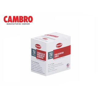 CAMBRO ฉลากใช้สำหรับ[อกข้อมูลอาหาร CAM1-1252SLB250