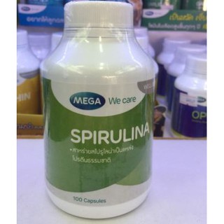 Mega We Care Spirulina 500mg สาหร่ายสไปรูลิน่า 100เม็ด