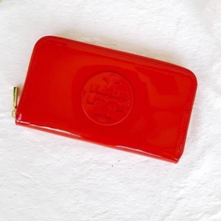 Tory Burch Wallet กระเป๋าตังค์ทอรี่เบิร์ชซิปรอบ สีแดงสด สวยมากก