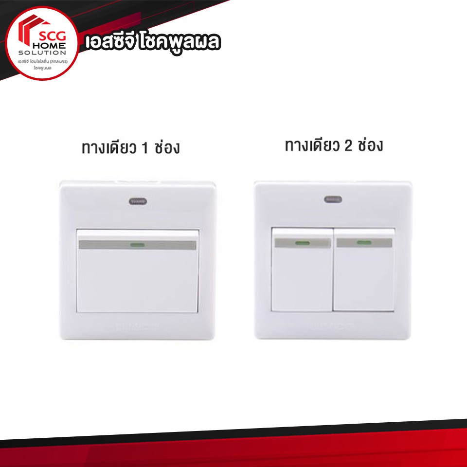 HACO สวิตซ์ทางเดียว 1 ช่อง รุ่น M3-S11 กับ 2 ช่อง รุ่น M3-S21 สีขาว +กล่องลอย