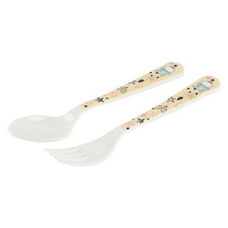 Tableware set MELAMINE SPOON FORK SET SUPERWARE CIRCUS 2PCS Tableware Kitchen equipment ชุดอุปกรณ์บนโต๊ะอาหาร ชุดช้อนส้อ