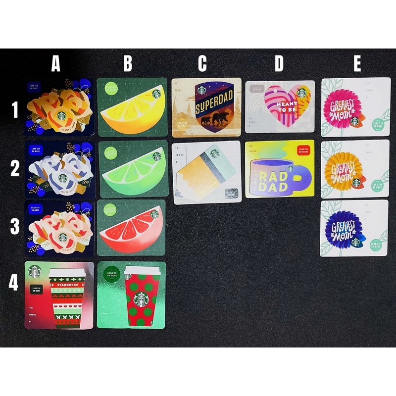 [STARBUCKS US CARD] - SYNTHESIS OF Some US MEMBER STARBUCKS CARD MODELS