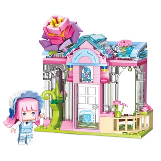 Enlighten my mini world assembling building blocks blind box toy girl assembling children s small particle scene figure