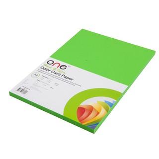 กระดาษการ์ดสี 23 160 แกรม สีเขียวเข้ม (แพ็ค 50 แผ่น) ONE 23 color card paper, 160 grams, dark green (50 sheets pack) ONE