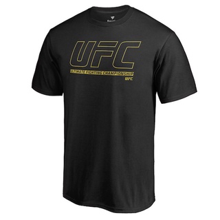 Fanatics MMA เสื้อยืดแขนสั้น ผ้าฝ้าย ระบายอากาศ สีดํา สําหรับผู้ชาย