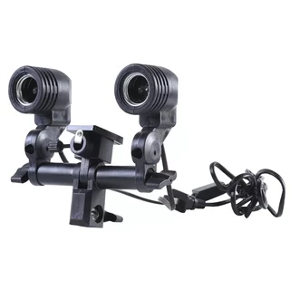 E27 2 in 1 lamp holder หัวต่อไฟสตูดิโอ 2 in 1 E27 Socket lamp holder 100V-240V