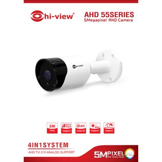 กล้องวงจรปิด Hiview HA-554B502 ความละเอียด 5 MP 4-in-1(AHD/TVI/CVI/CVBS) รับประกัน 2ปี