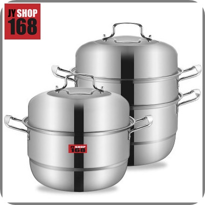 หม้อต้ม หม้อนึ่ง สแตนเลส 304 ฃุดหม้อนึ่ง พร้อมตะแกรง