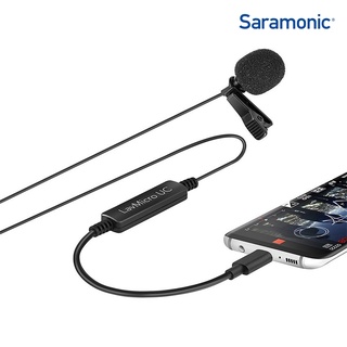 Saramonic LavMicro-UC ไมโครโฟนแบบสายหนีบปกเสื้อ ความยาว 1.9 เมตร สำหรับ โทรศัพท์มือถือ Android หรือคอมพิวเตอร์ PC และMac