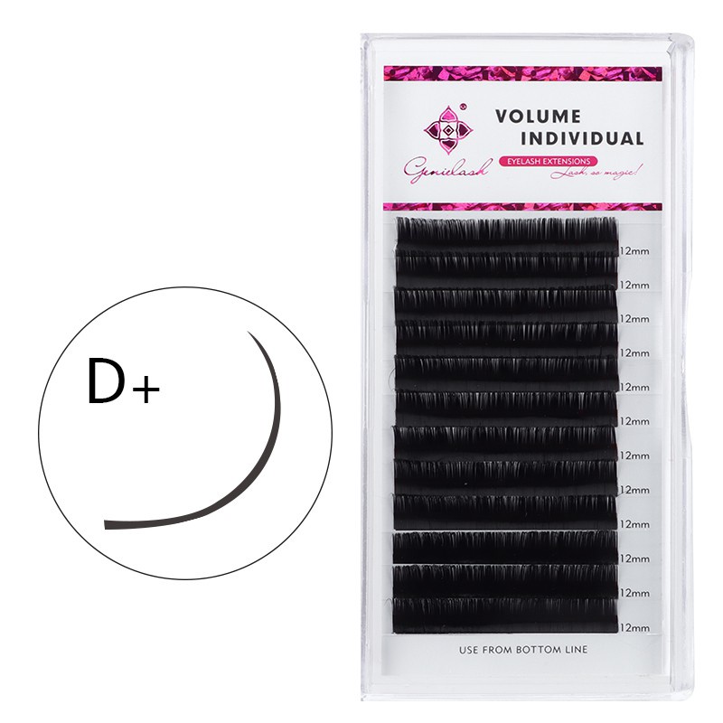 Genielash 1 ชิ้น D + Curl ส่วนบุคคล Eyelash Extension อุปกรณ์ Professional Salon ใช้ Mink คุณภาพสูง