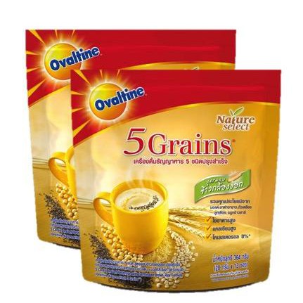 Ovaltine Nature 5 Grains โอวัลติน เนเจอร์ เครื่องดื่มธัญญาหาร 5ชนิด ผสมข้าวกล้องงอก 28g.x13ซอง(2แพค)