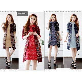 KATUN New Gretta Dress Open Close Model ผสมผสานผ้าฝ้ายยืดและโบรเคด/WSI