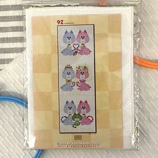 #ชุดปักครอสติส #ชุดปักครอสติช #ชุดปักครอสติสลายการ์ตูน#Counted Cross stitch kit#PINN#ลายแมวคู่ 9Z#ขนาด 45*22.4 ซม