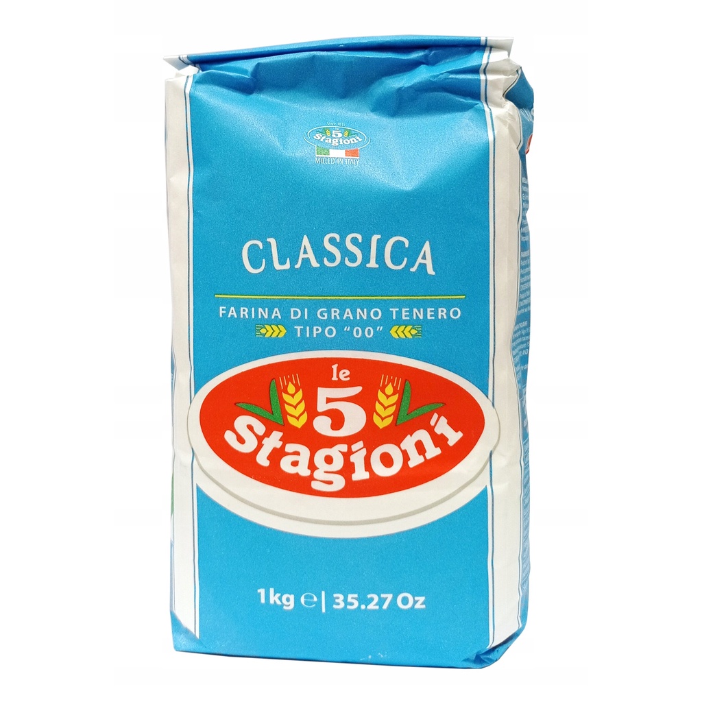 แป้งสาลีสำหรับทำพิซซ่า ซอฟท์ วีท ฟลาว 00คลาสสิค 1 กิโลกรัม / Le5Stagioni Pizza Flour 00 Classica Naz