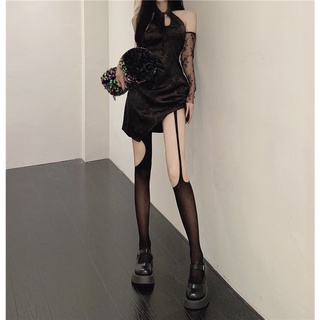 Fashion New Summer All-match Womens Asymmetric Stockings Sexy Irregular Hole Sling Thin Thigh High Socks Women