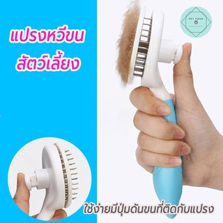 หวีสุนัข หวีแปรงขน Pet Brush แมว สุนัข ดันขน แปรงขนหมา